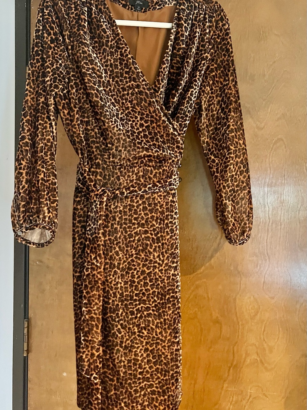 J.Crew Drapey Velvet Leopard Print Size 12